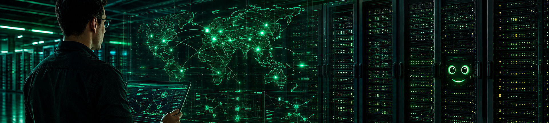 Centralized administration of a distributed network