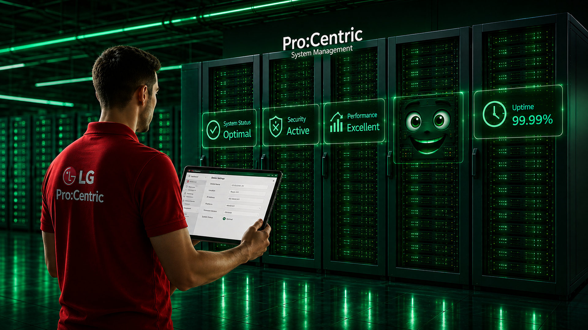 Centralized server infrastructure for a professional television system