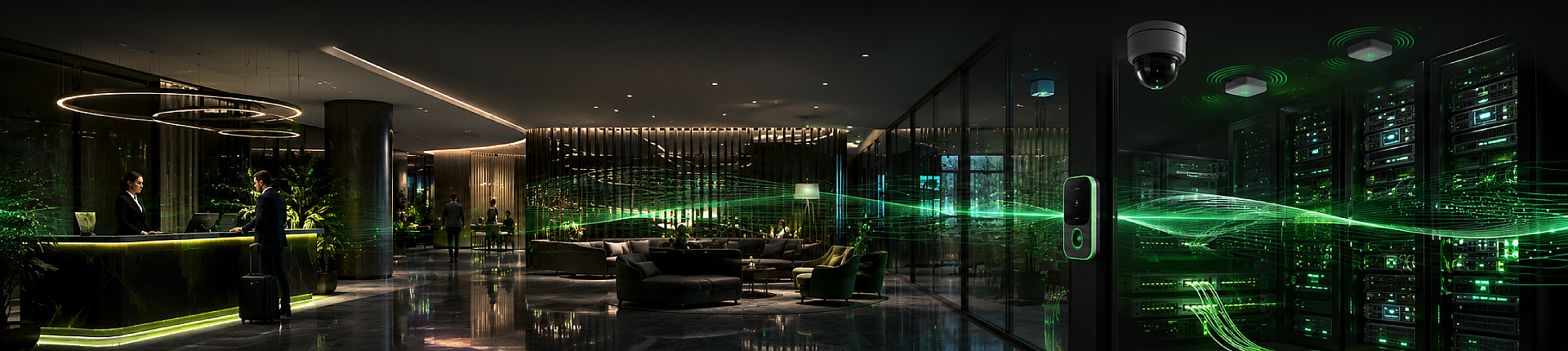 Integrated access control system in a modern hotel